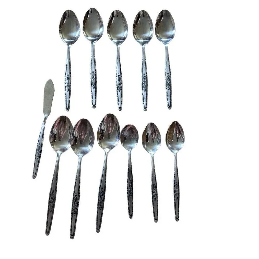 Interpur INR3 Lot Of 11 Spoons And Butter Spreader In Original Box Korea